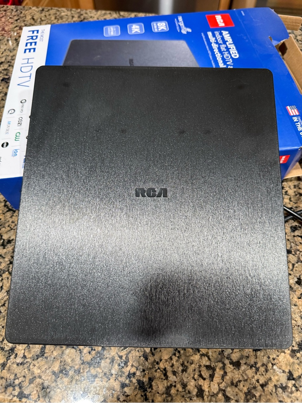RCA Black Indoor HDTV Antenna - Amplified Signal Booster